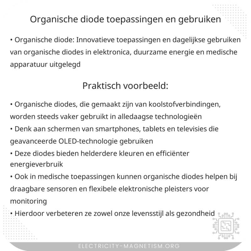 Organische Diode | Toepassingen en Gebruiken