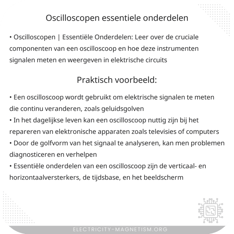 Oscilloscopen | Essentiële Onderdelen