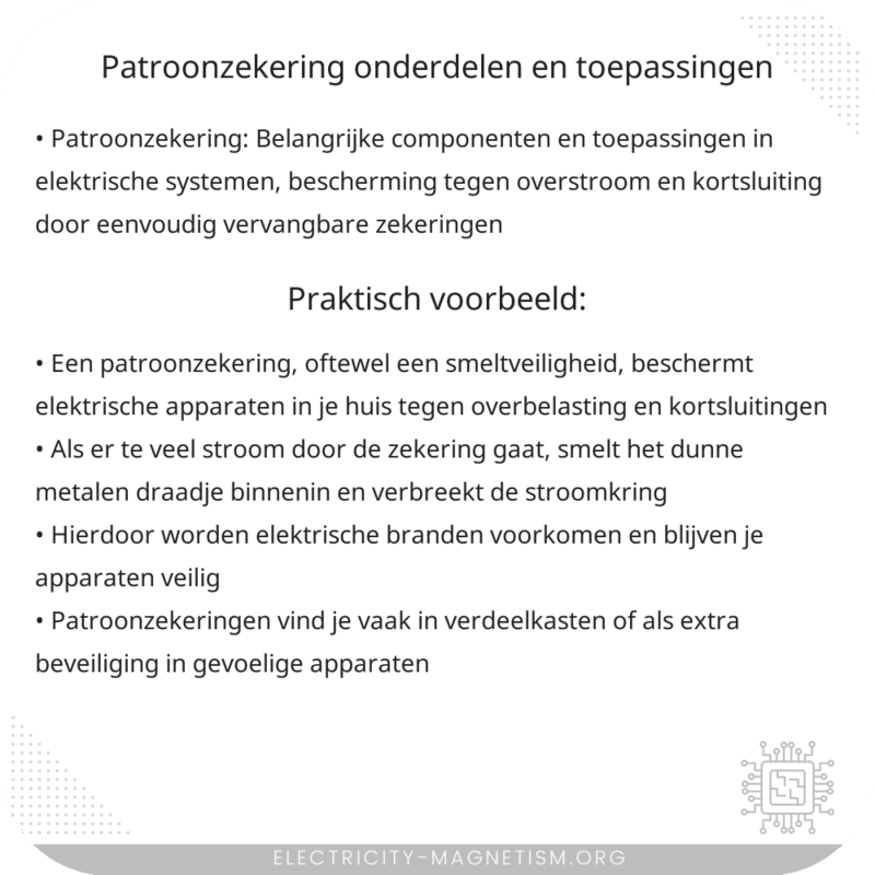 Patroonzekering | Onderdelen en Toepassingen