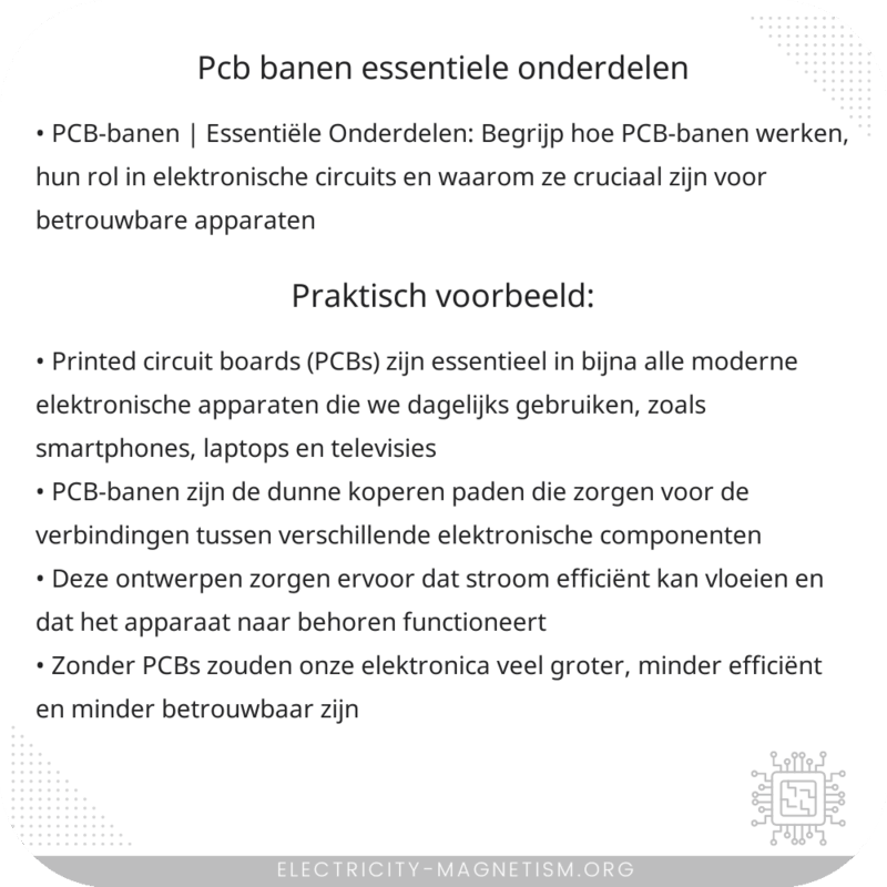 PCB-banen | Essentiële Onderdelen