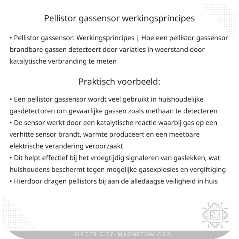 Pellistor Gassensor | Werkingsprincipes