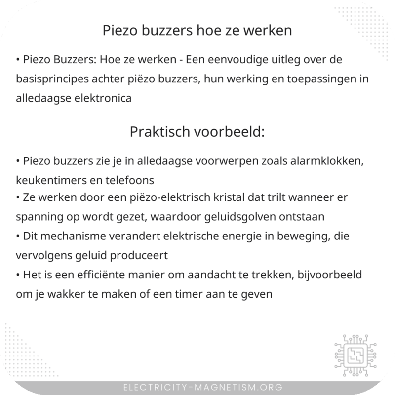 Piezo Buzzers | Hoe ze werken