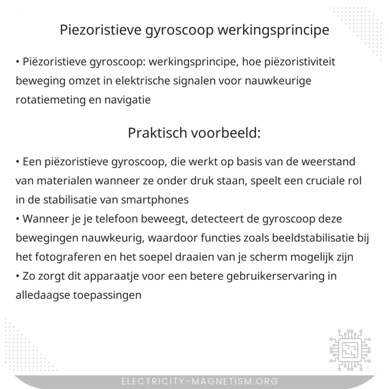 Piëzoristieve Gyroscoop | Werkingsprincipe
