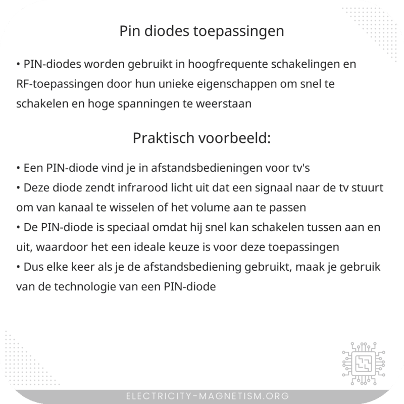 PIN-diodes | Toepassingen