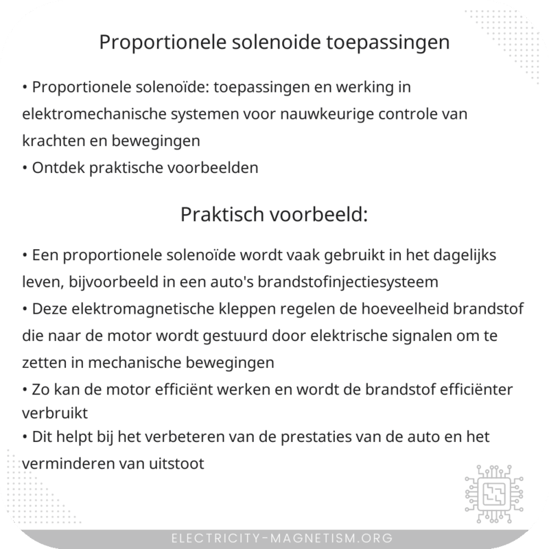 Proportionele Solenoïde | Toepassingen