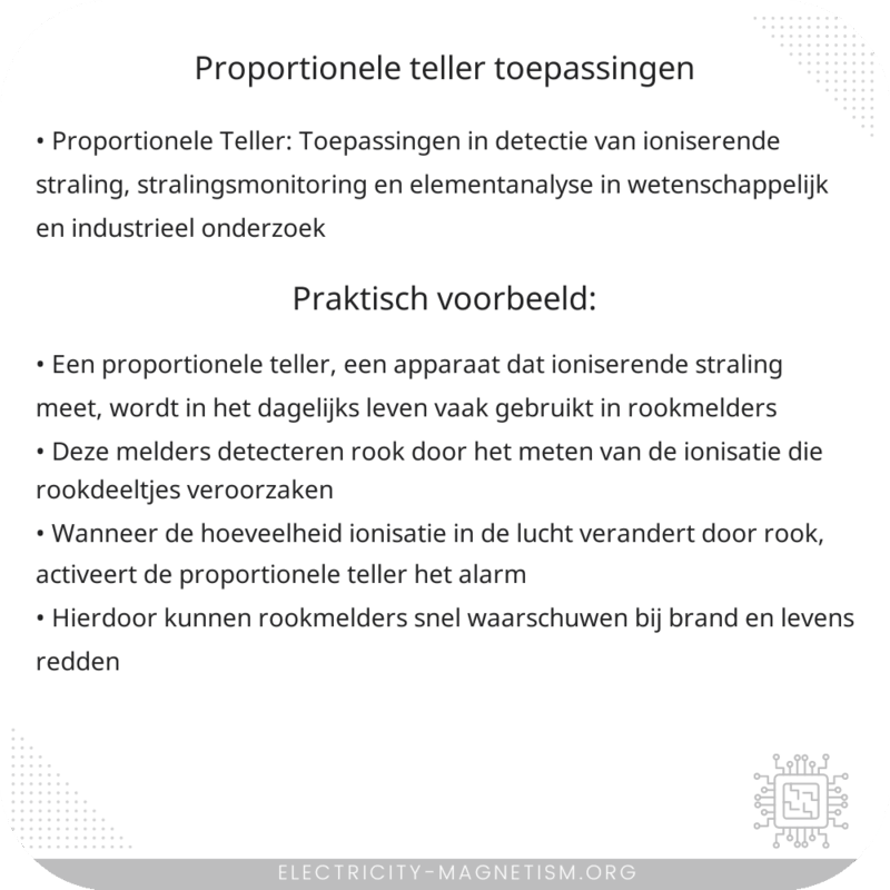 Proportionele Teller | Toepassingen