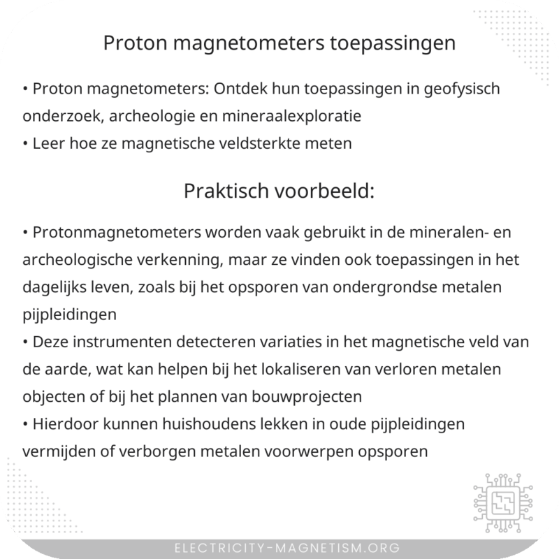 Proton Magnetometers | Toepassingen
