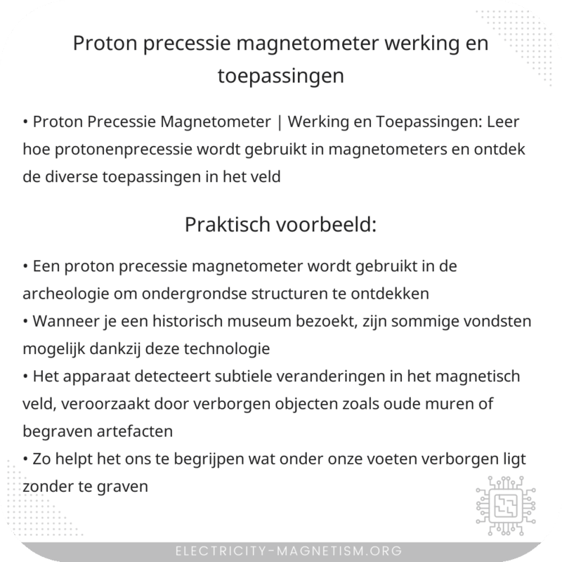 Proton Precessie Magnetometer | Werking en Toepassingen