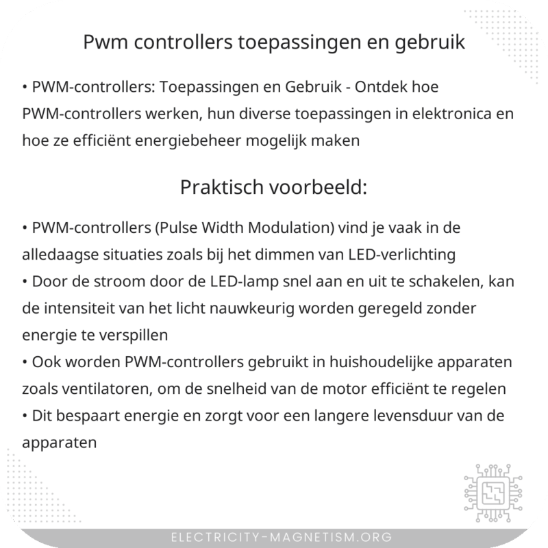 PWM-controllers: Toepassingen en Gebruik