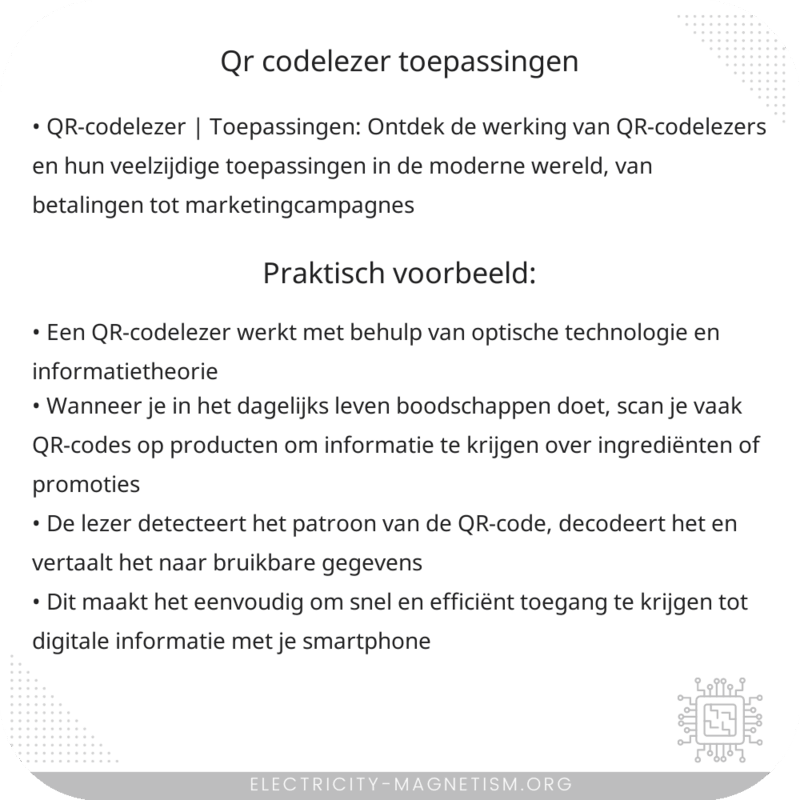 QR-codelezer | Toepassingen