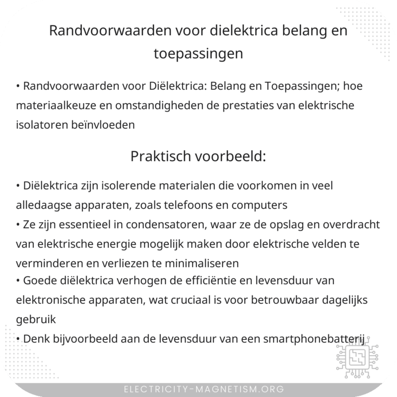 Randvoorwaarden voor Diëlektrica: Belang en Toepassingen