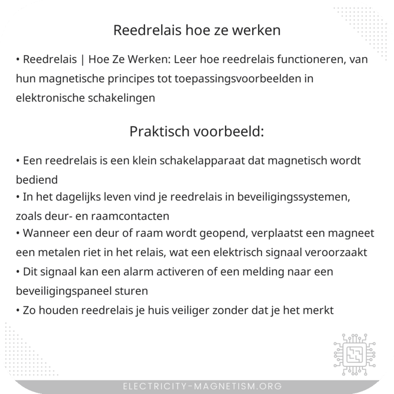 Reedrelais | Hoe Ze Werken