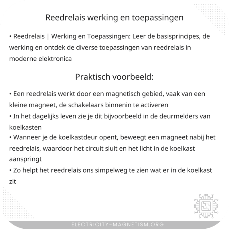 Reedrelais | Werking en Toepassingen