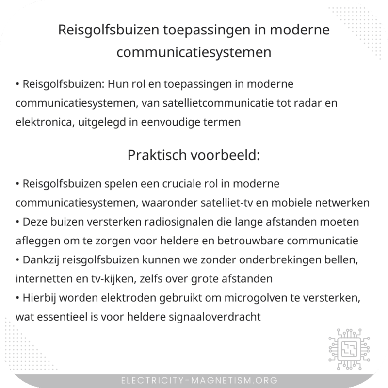 Reisgolfsbuizen | Toepassingen in moderne communicatiesystemen
