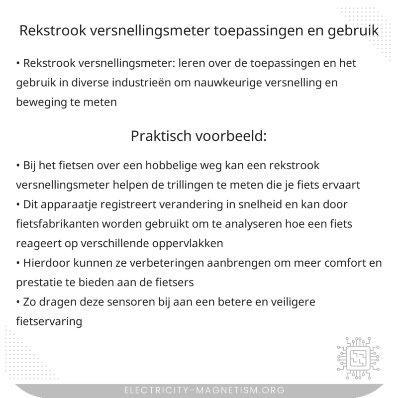 Rekstrook Versnellingsmeter | Toepassingen en Gebruik