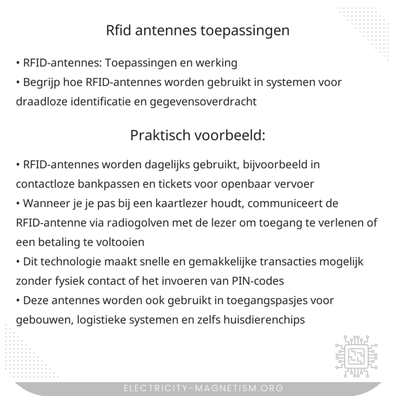 RFID-antennes | Toepassingen