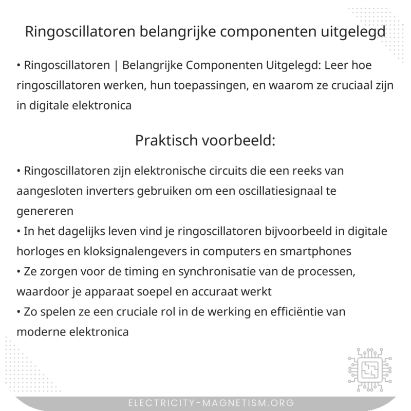 Ringoscillatoren | Belangrijke Componenten Uitgelegd
