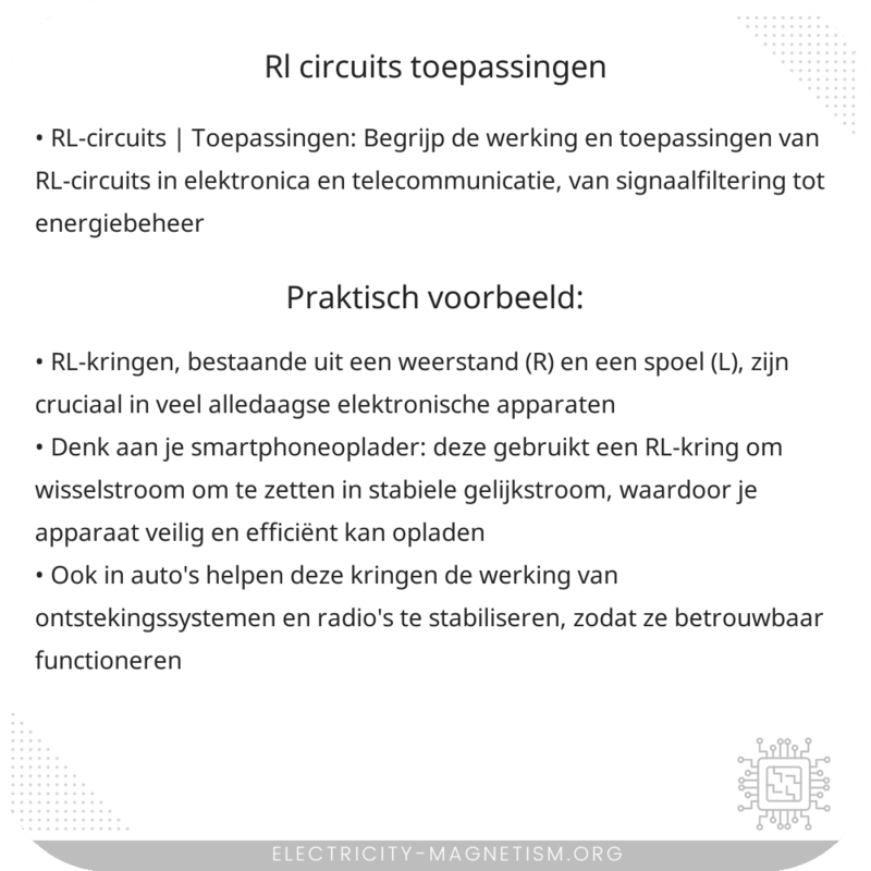 RL-circuits | Toepassingen