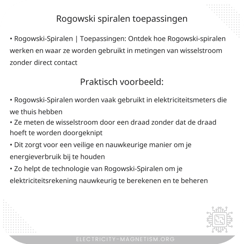 Rogowski-Spiralen | Toepassingen