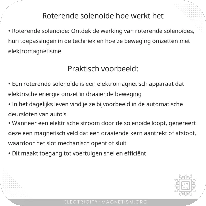 Roterende Solenoïde | Hoe Werkt Het