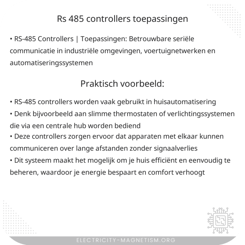 RS-485 Controllers | Toepassingen