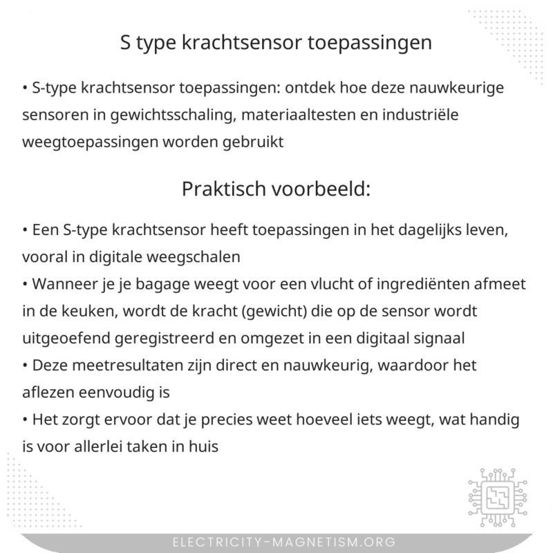 S-type Krachtsensor | Toepassingen
