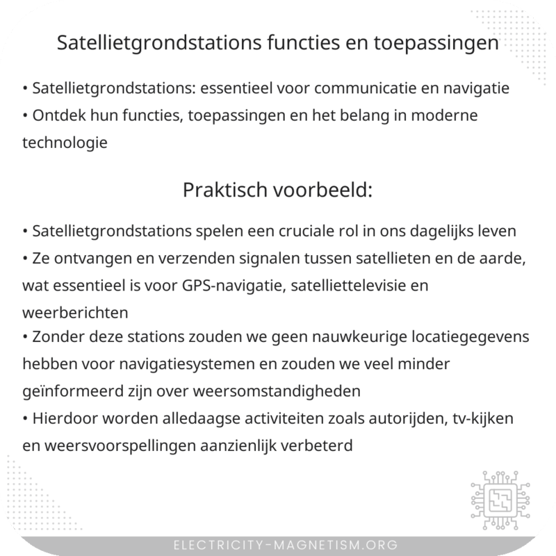 Satellietgrondstations | Functies en Toepassingen