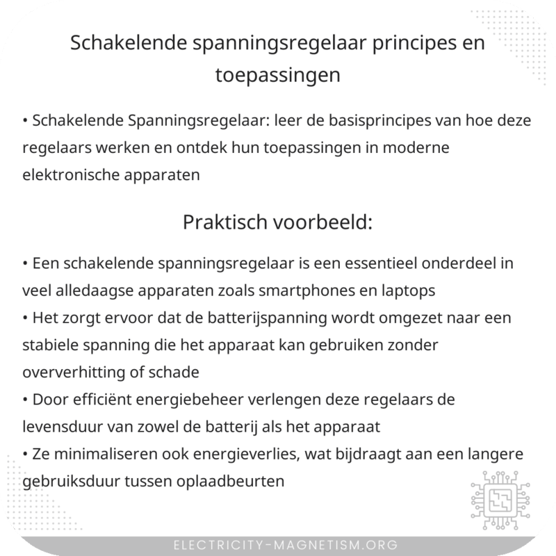 Schakelende Spanningsregelaar | Principes en Toepassingen