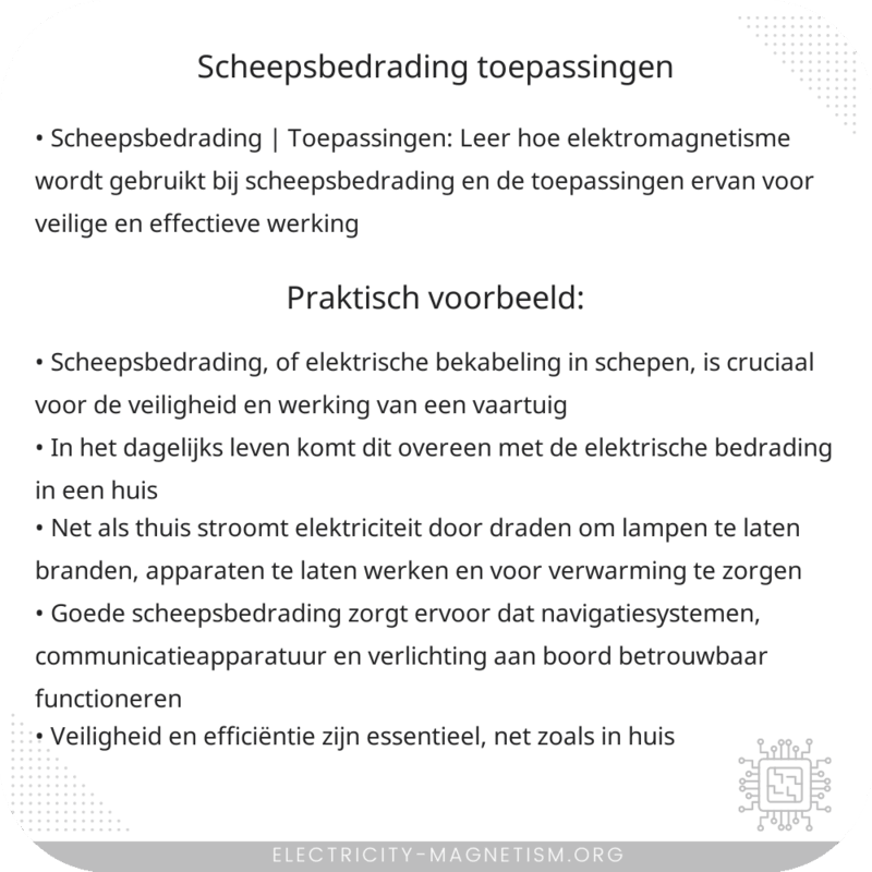 Scheepsbedrading | Toepassingen