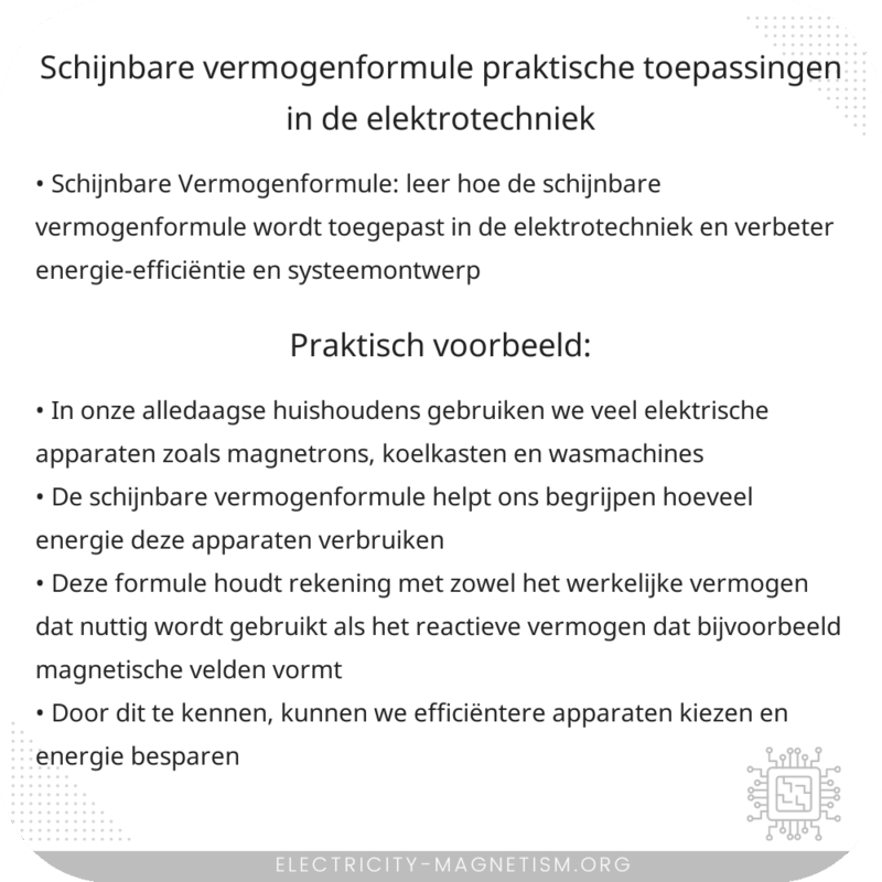 Schijnbare Vermogenformule | Praktische Toepassingen in de Elektrotechniek