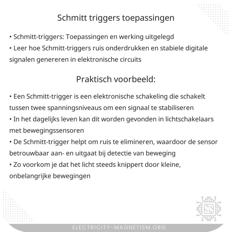 Schmitt-triggers | Toepassingen