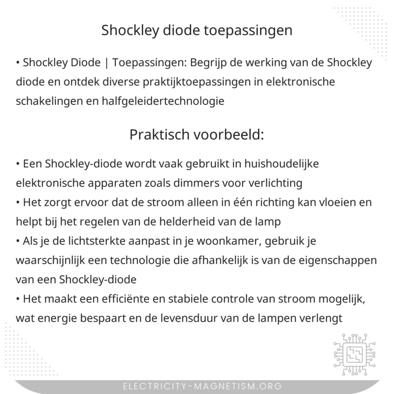 Shockley Diode | Toepassingen