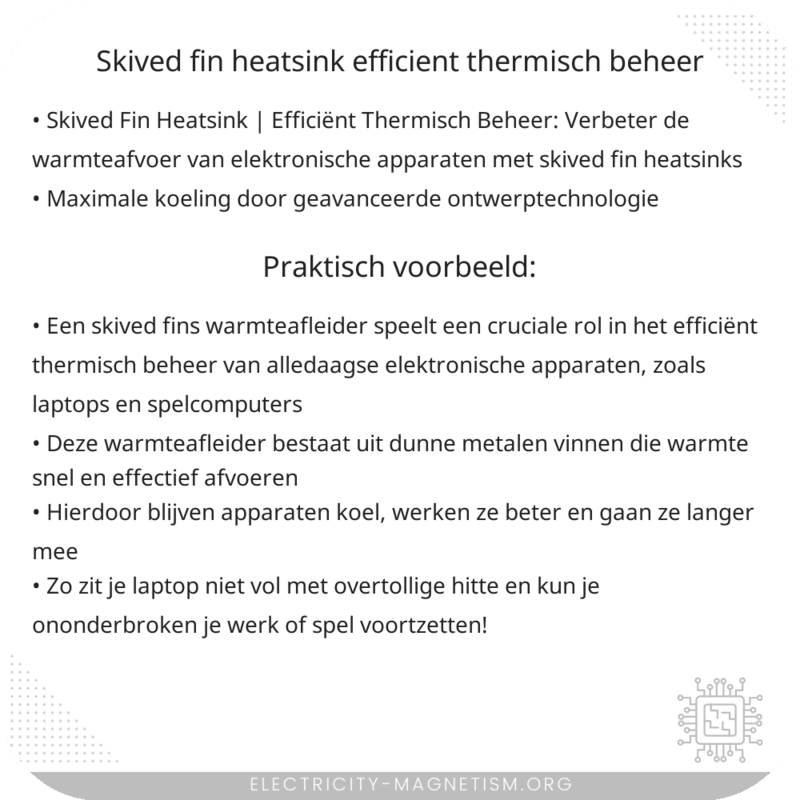 Skived Fin Heatsink | Efficiënt Thermisch Beheer