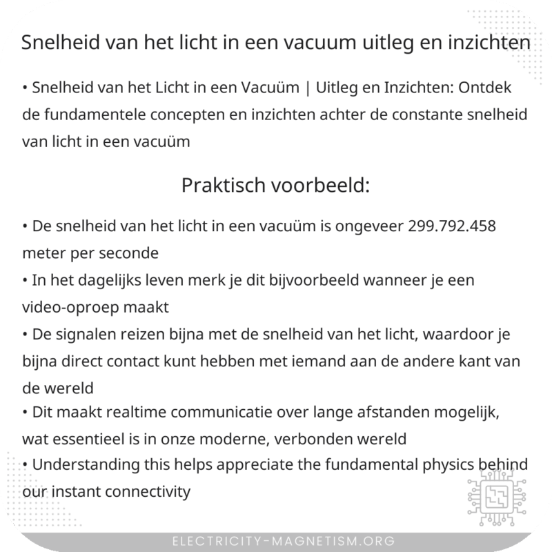 Snelheid van het Licht in een Vacuüm | Uitleg en Inzichten