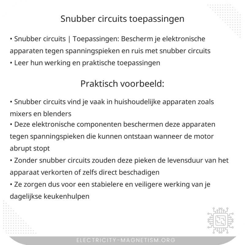 Snubber Circuits | Toepassingen
