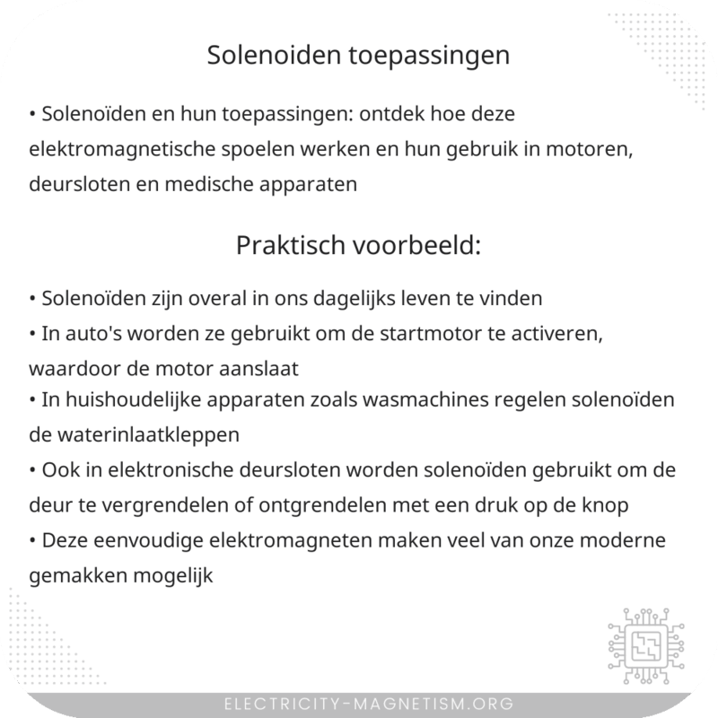 Solenoïden | Toepassingen