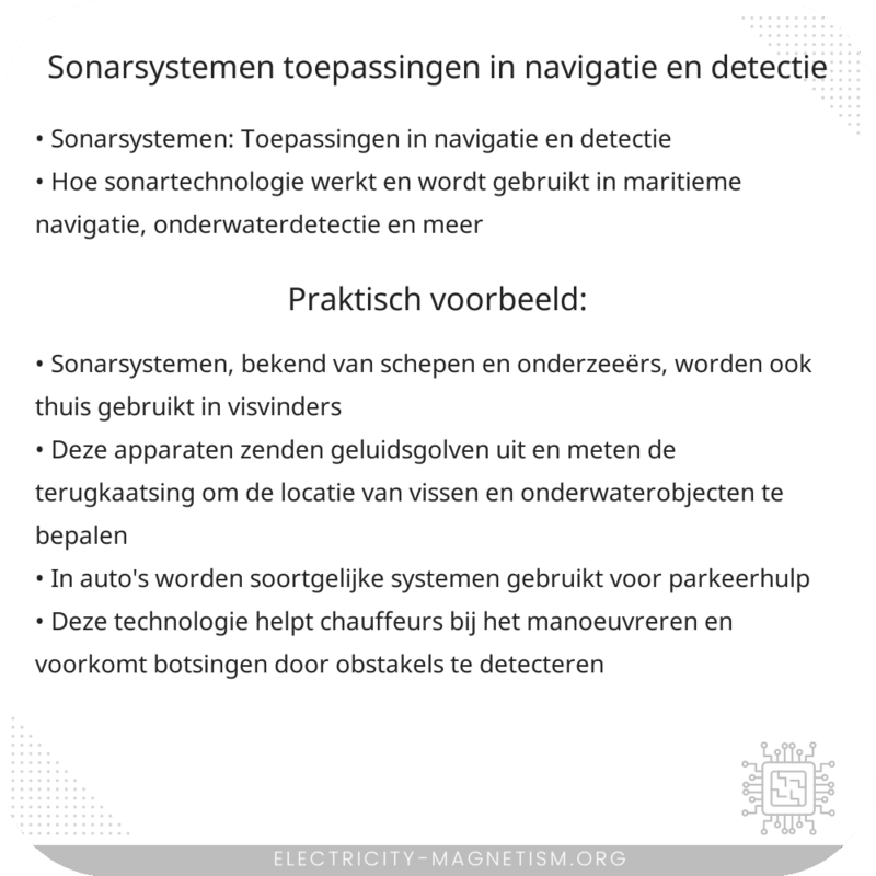 Sonarsystemen | Toepassingen in Navigatie en Detectie