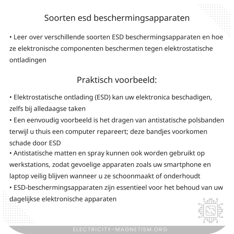 Soorten ESD Beschermingsapparaten