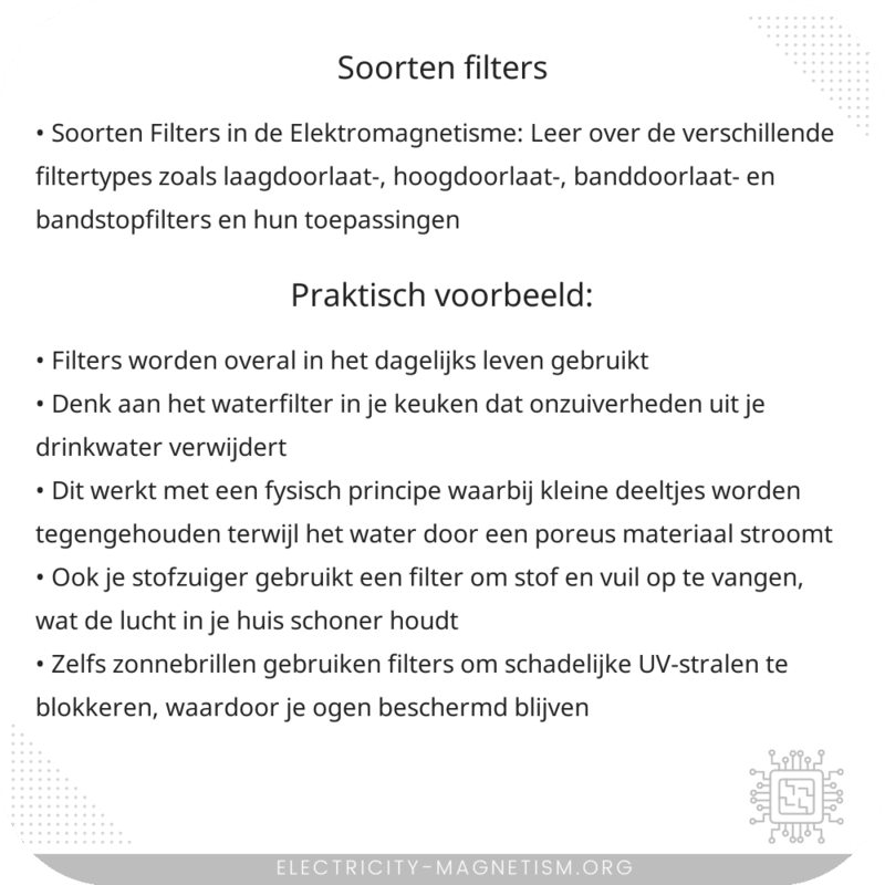 Soorten Filters