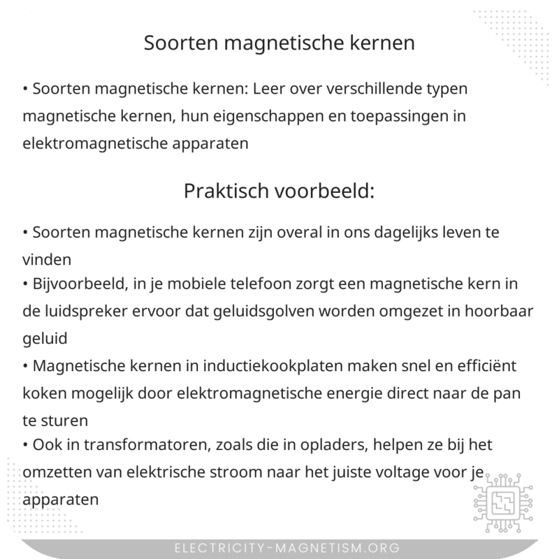 Soorten Magnetische Kernen