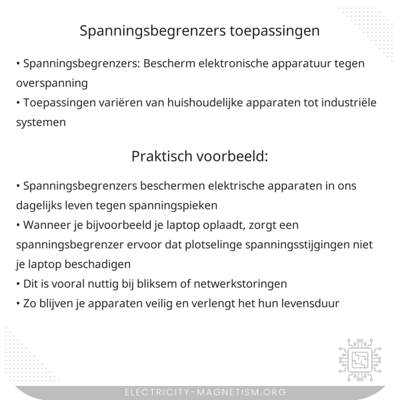Spanningsbegrenzers | Toepassingen