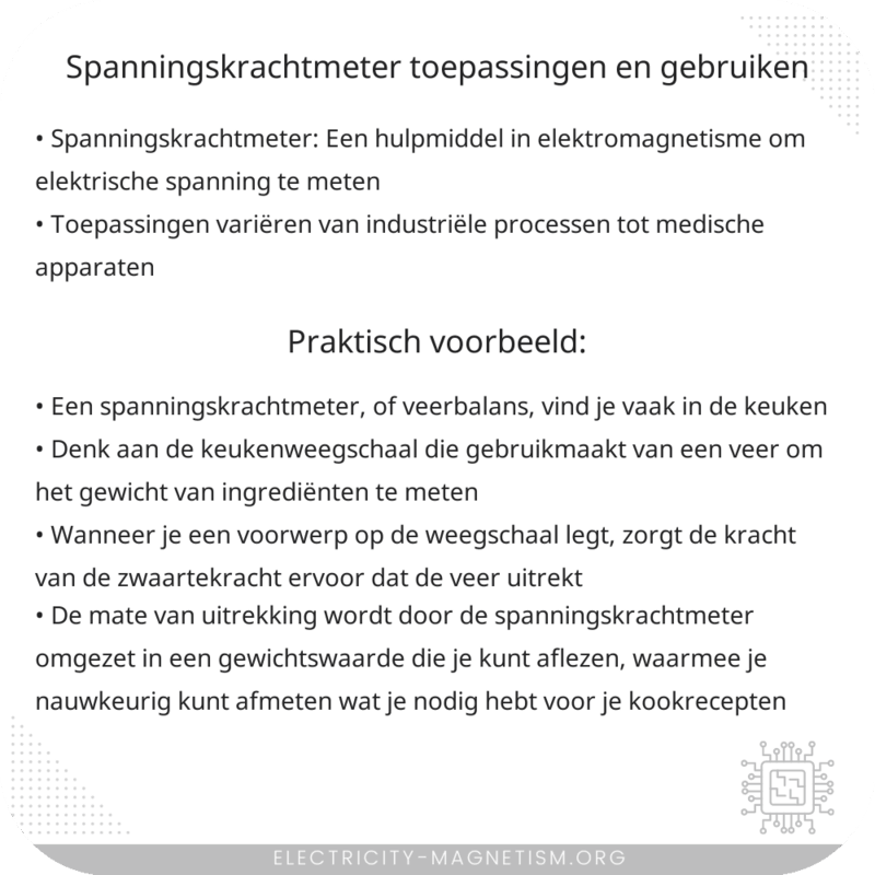 Spanningskrachtmeter | Toepassingen en Gebruiken