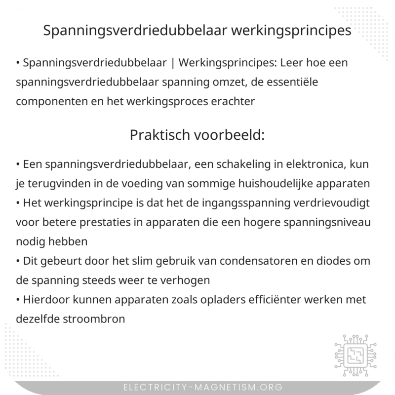 Spanningsverdriedubbelaar | Werkingsprincipes