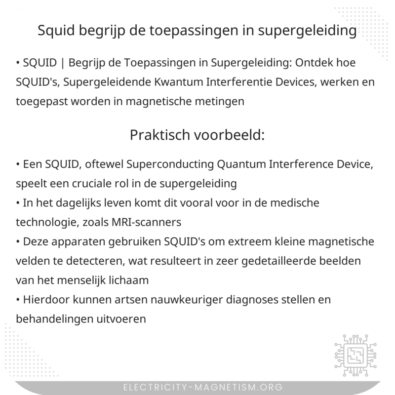SQUID | Begrijp de Toepassingen in Supergeleiding