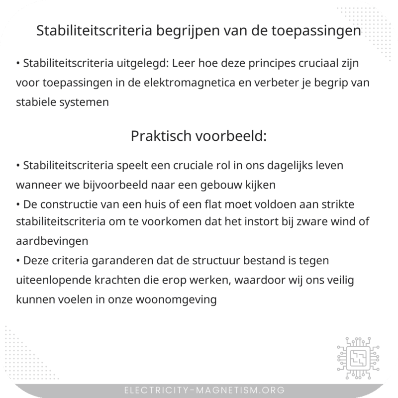 Stabiliteitscriteria | Begrijpen van de Toepassingen