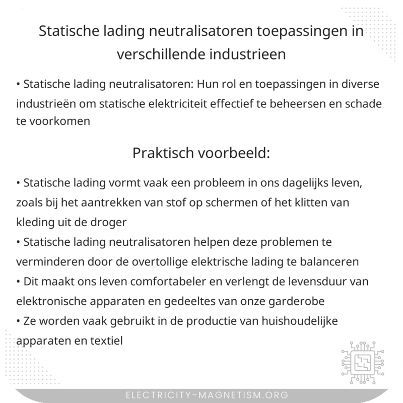 Statische Lading Neutralisatoren | Toepassingen in Verschillende Industrieën