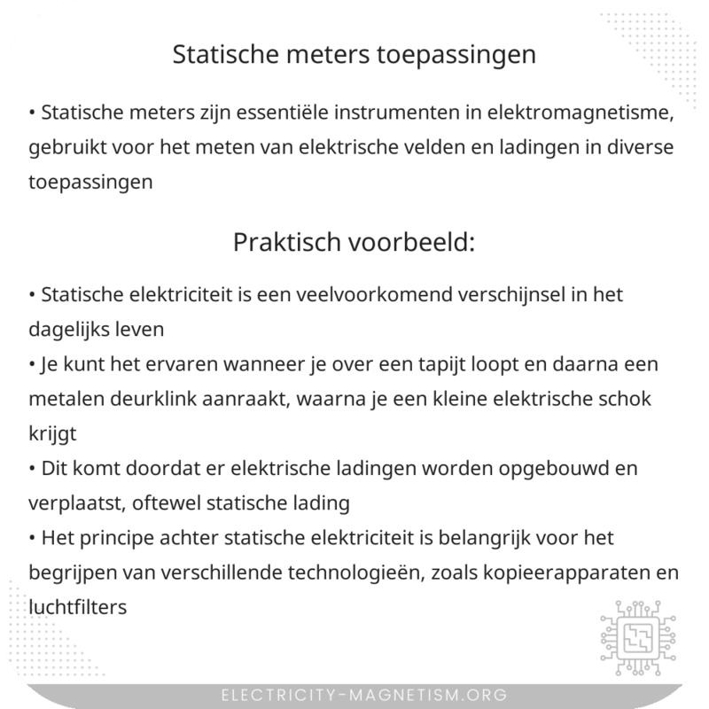 Statische Meters | Toepassingen