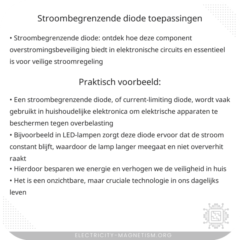 Stroombegrenzende Diode | Toepassingen