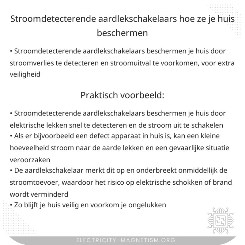 Stroomdetecterende Aardlekschakelaars | Hoe Ze Je Huis Beschermen
