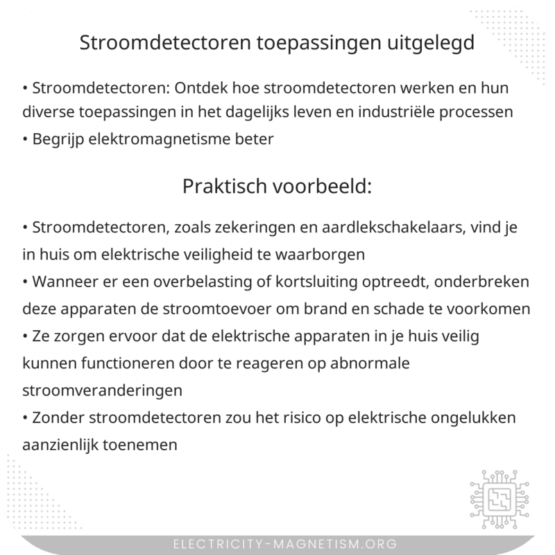 Stroomdetectoren | Toepassingen uitgelegd